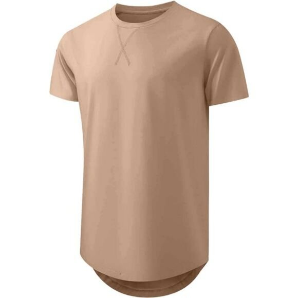 Mens Longline T Shirt Pack of 3 Crewneck Hip Hop Cotton Short Sleeve Tee Set - Picture 4 of 7